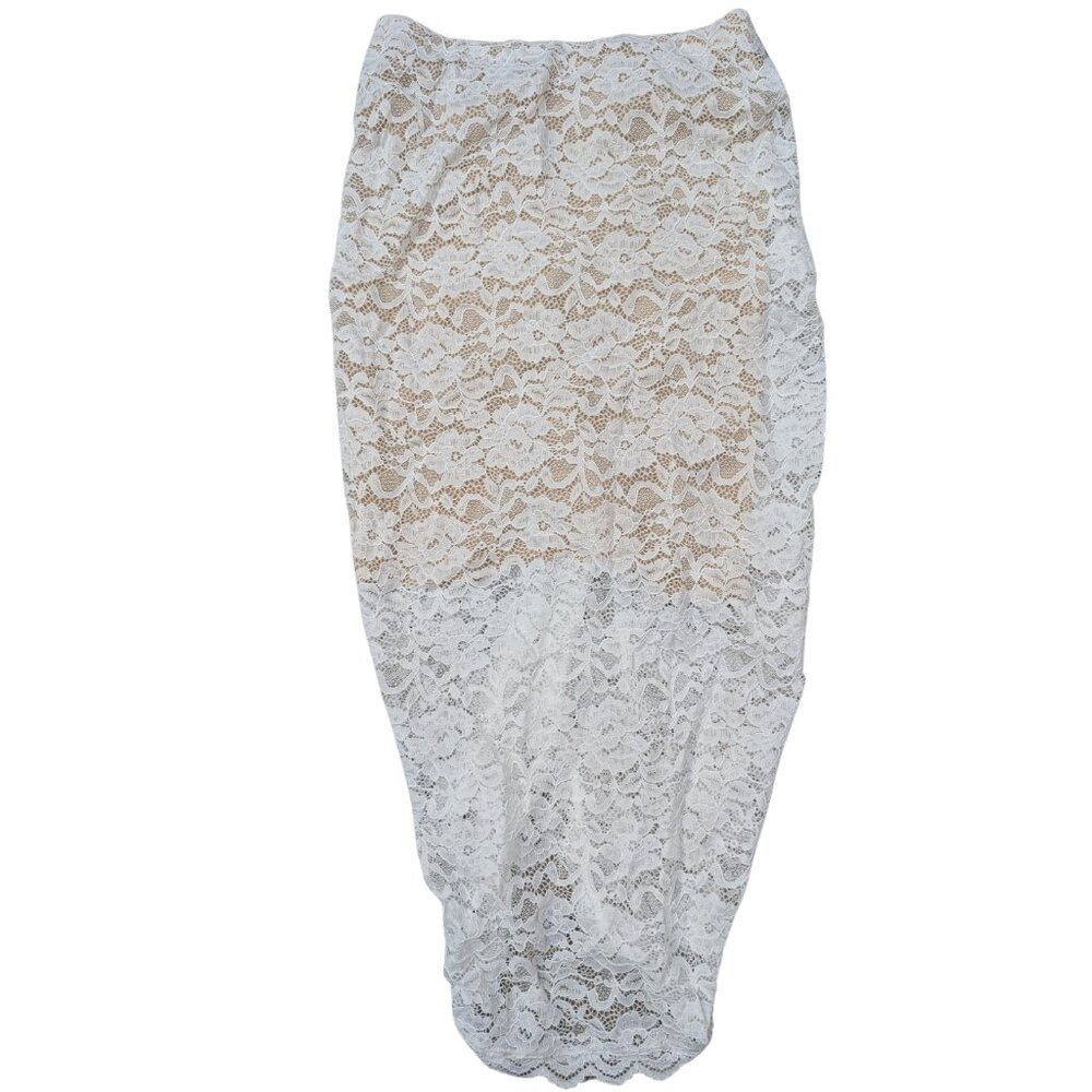 Generation Love NY Nellia Lace Skirt, NWOT, White with nude liner - Picture 3 of 7